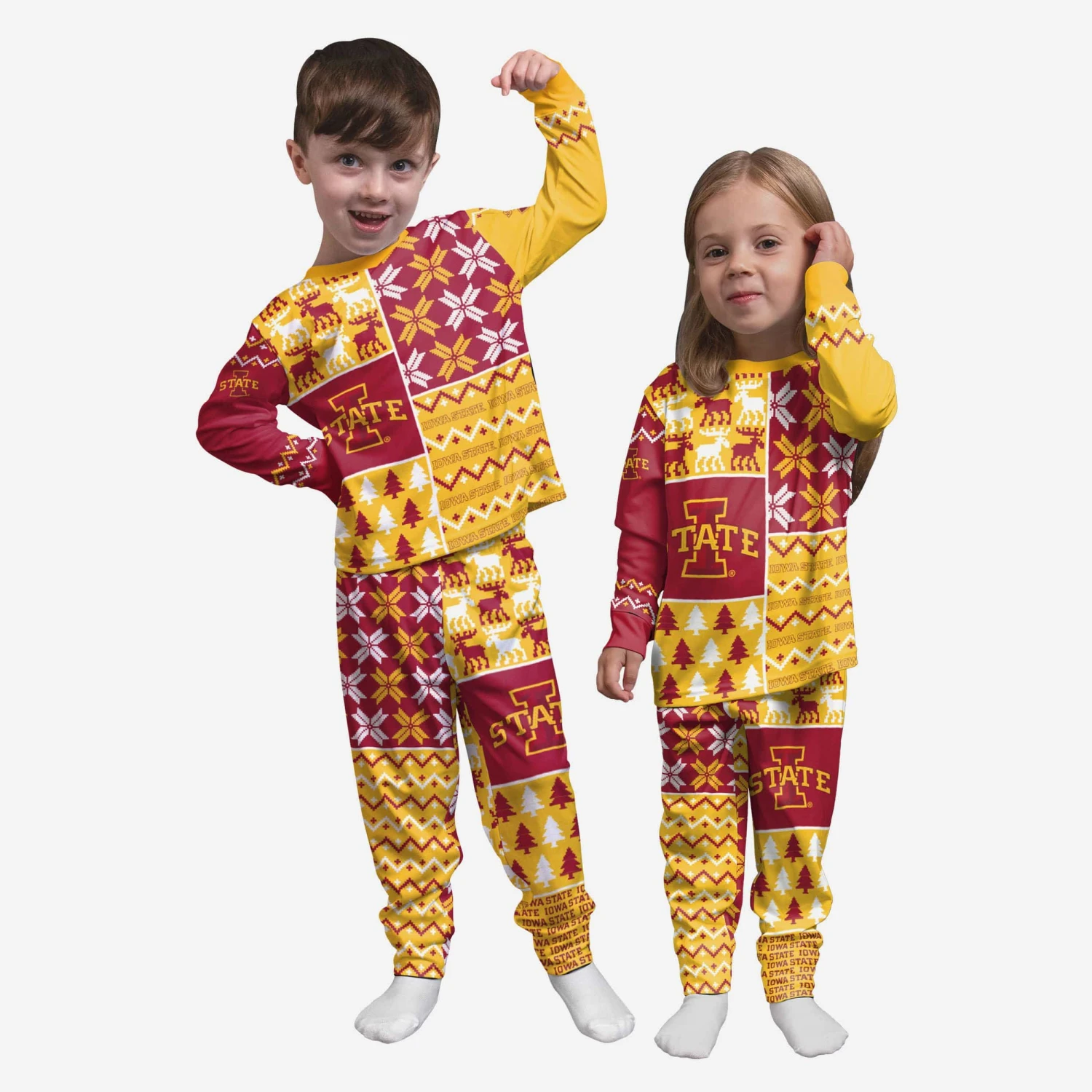 FOCO Iowa State Cyclones Toddler Busy Block Family Holiday Pajamas 3 FOCO Iowa State Cyclones Toddler Busy Block Family Holiday Pajamas