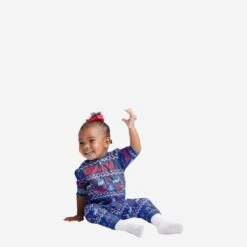 FOCO Buffalo Bills Infant Ugly Pattern Family Holiday Pajamas