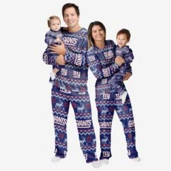 FOCO New York Giants Toddler Ugly Pattern Family Holiday Pajamas -FOCO Store 9K1T1FE2XNFNG s