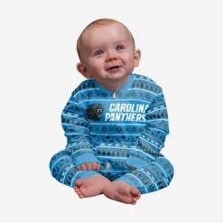 FOCO Carolina Panthers Infant Family Holiday Pajamas
