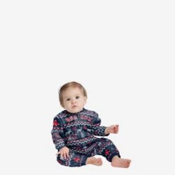FOCO Boston Red Sox Infant Ugly Pattern Family Holiday Pajamas