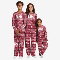 FOCO Alabama Crimson Tide Youth Ugly Pattern Family Holiday Pajamas 7 FOCO Alabama Crimson Tide Youth Ugly Pattern Family Holiday Pajamas -FOCO Store 9K4B7FE2XNCALB g3