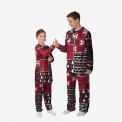FOCO Arkansas Razorbacks Youth Busy Block Family Holiday Pajamas