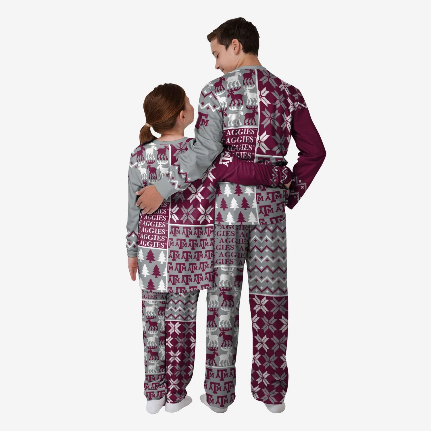 FOCO Texas A&M Aggies Youth Busy Block Family Holiday Pajamas 4 FOCO Texas A&M Aggies Youth Busy Block Family Holiday Pajamas - Image 2
