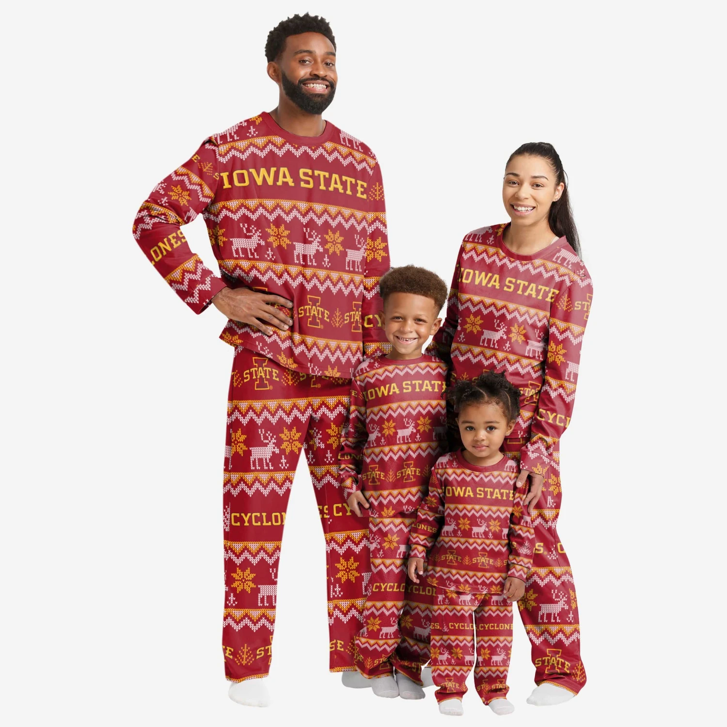 FOCO Iowa State Cyclones Toddler Ugly Pattern Family Holiday Pajamas 4 FOCO Iowa State Cyclones Toddler Ugly Pattern Family Holiday Pajamas - Image 2