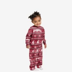 FOCO Washington State Cougars Toddler Ugly Pattern Family Holiday Pajamas
