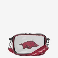 FOCO Arkansas Razorbacks Team Stripe Clear Crossbody Bag