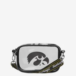 FOCO Iowa Hawkeyes Team Stripe Clear Crossbody Bag