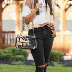 FOCO Baltimore Ravens Clear Crossbody Chain Bag -FOCO Store BGCLRNFFSHBRV g3