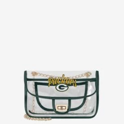 FOCO Green Bay Packers Clear Crossbody Chain Bag