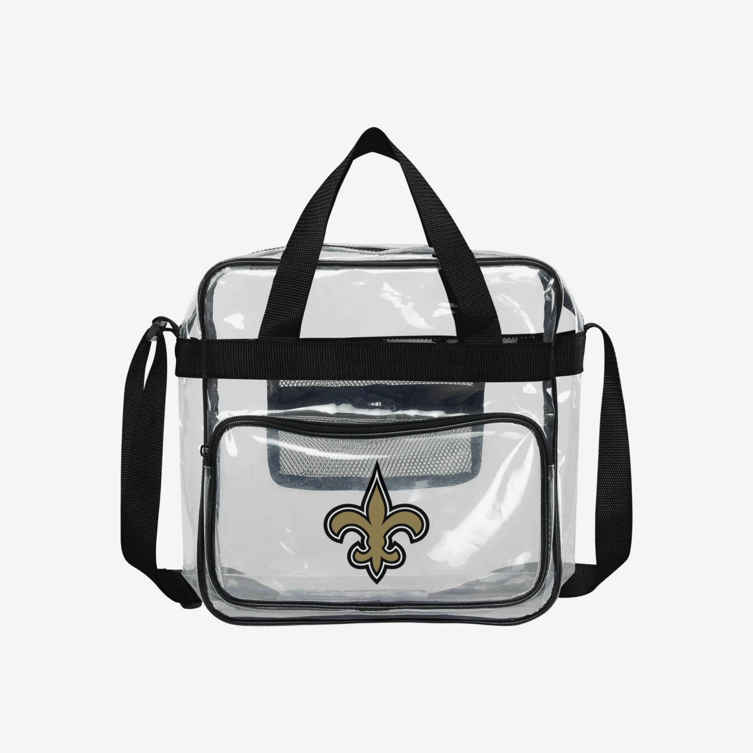 FOCO New Orleans Saints Clear Messenger Bag 3 FOCO New Orleans Saints Clear Messenger Bag