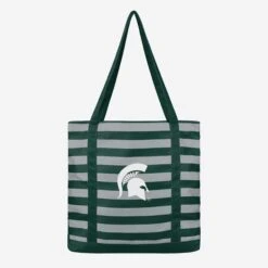 FOCO Michigan State Spartans Team Stripe Canvas Tote Bag