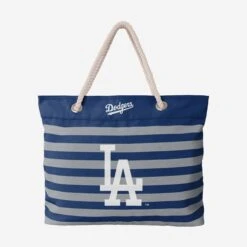 FOCO Los Angeles Dodgers Nautical Stripe Tote Bag