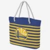 FOCO Golden State Warriors Nautical Stripe Tote Bag -FOCO Store BGNBNAUSTPTOTEGS p
