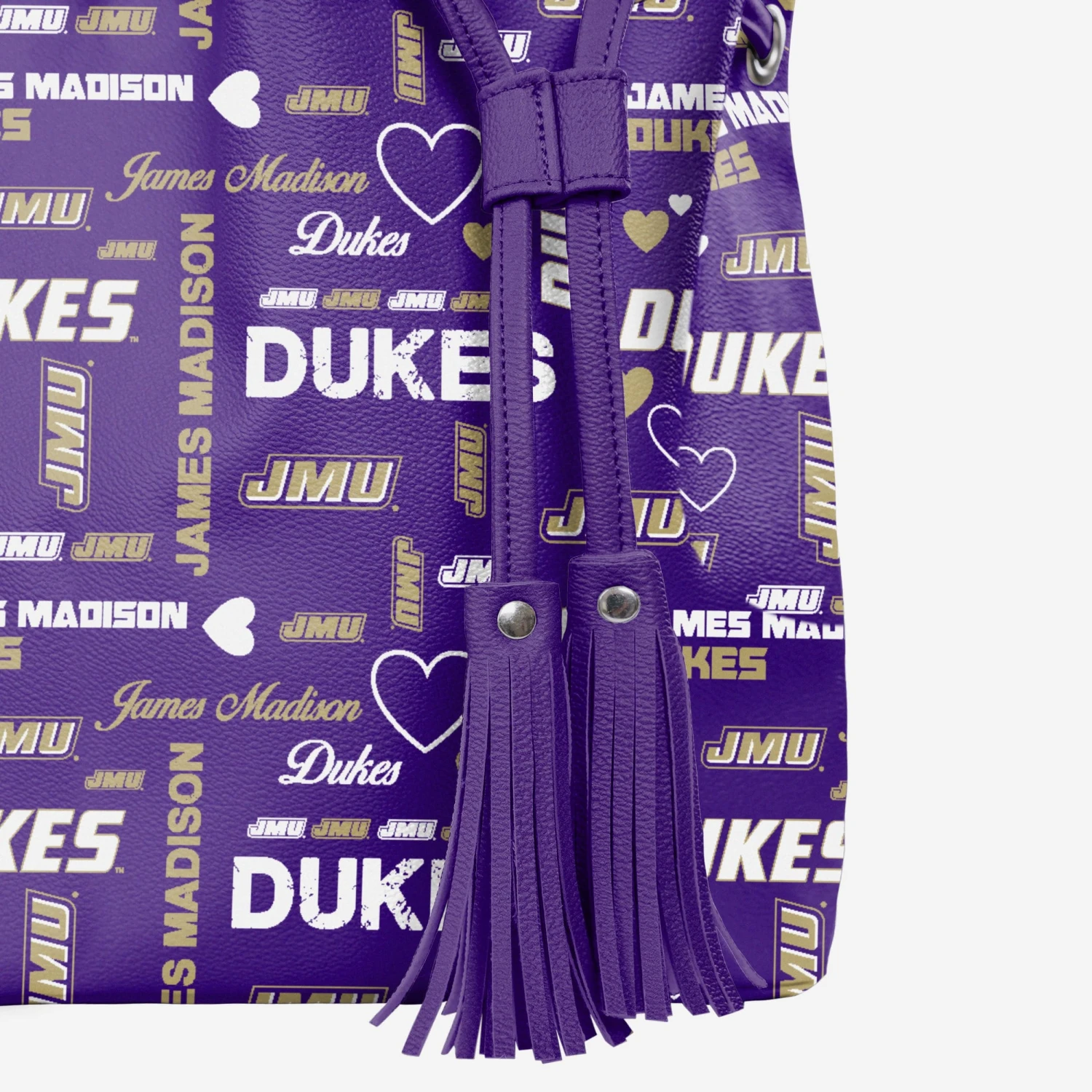 FOCO James Madison Dukes Logo Love Cinch Purse 6 FOCO James Madison Dukes Logo Love Cinch Purse - Image 4