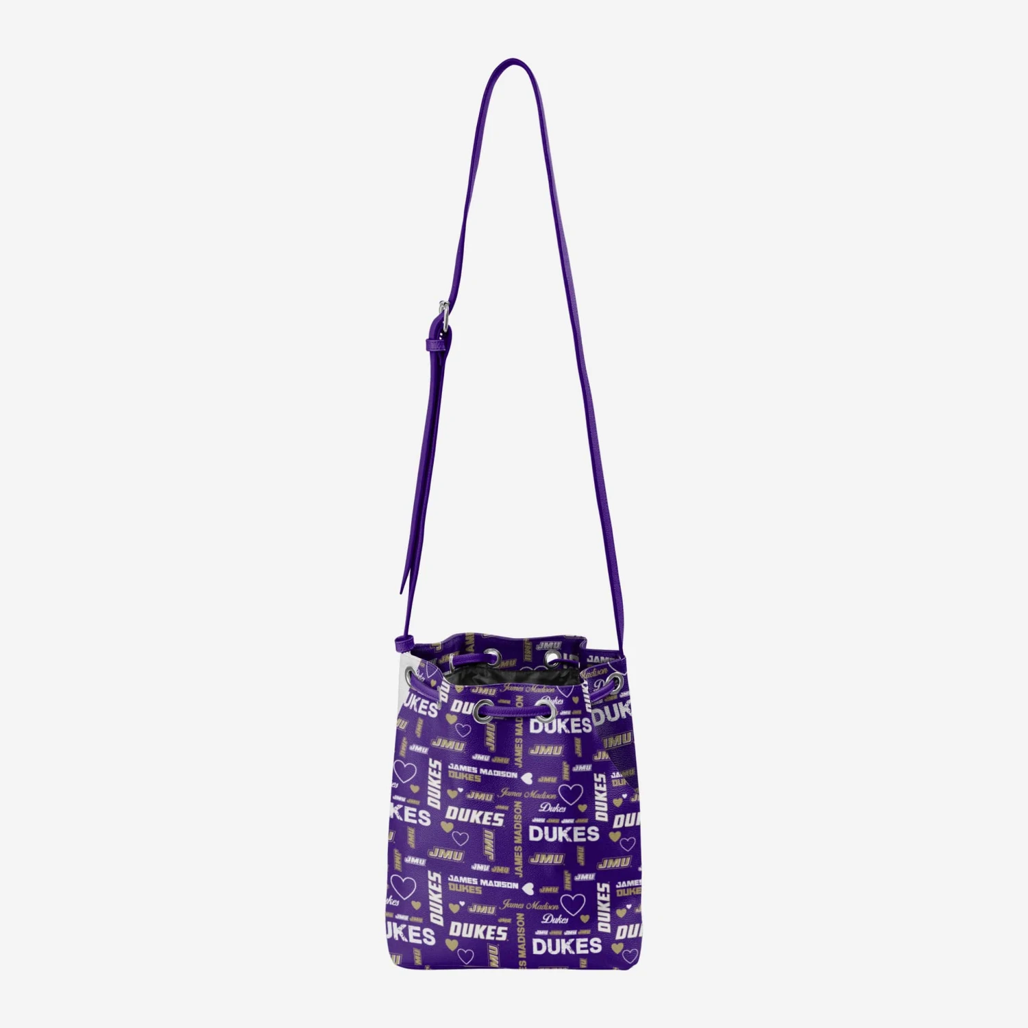 FOCO James Madison Dukes Logo Love Cinch Purse 7 FOCO James Madison Dukes Logo Love Cinch Purse - Image 5