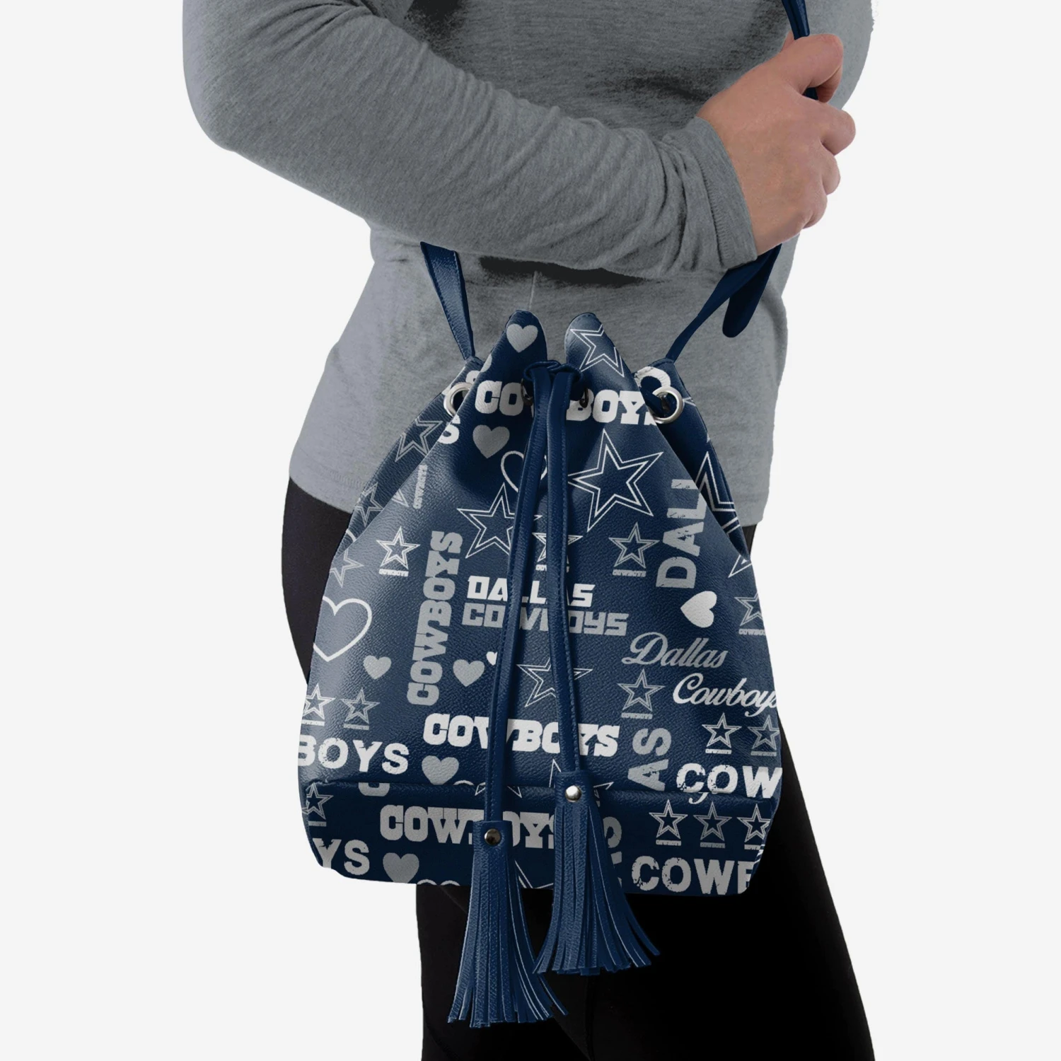 FOCO Dallas Cowboys Logo Love Cinch Purse 4 FOCO Dallas Cowboys Logo Love Cinch Purse - Image 2