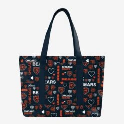 FOCO Chicago Bears Logo Love Tote Bag