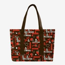 FOCO Cleveland Browns Logo Love Tote Bag