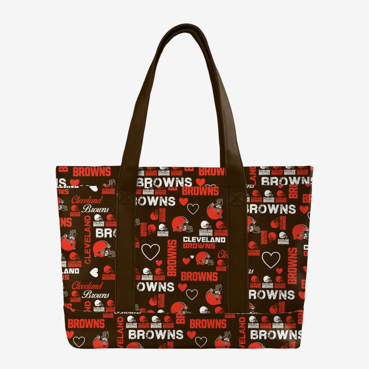 FOCO Cleveland Browns Logo Love Tote Bag 3 FOCO Cleveland Browns Logo Love Tote Bag