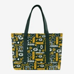 FOCO Green Bay Packers Logo Love Tote Bag
