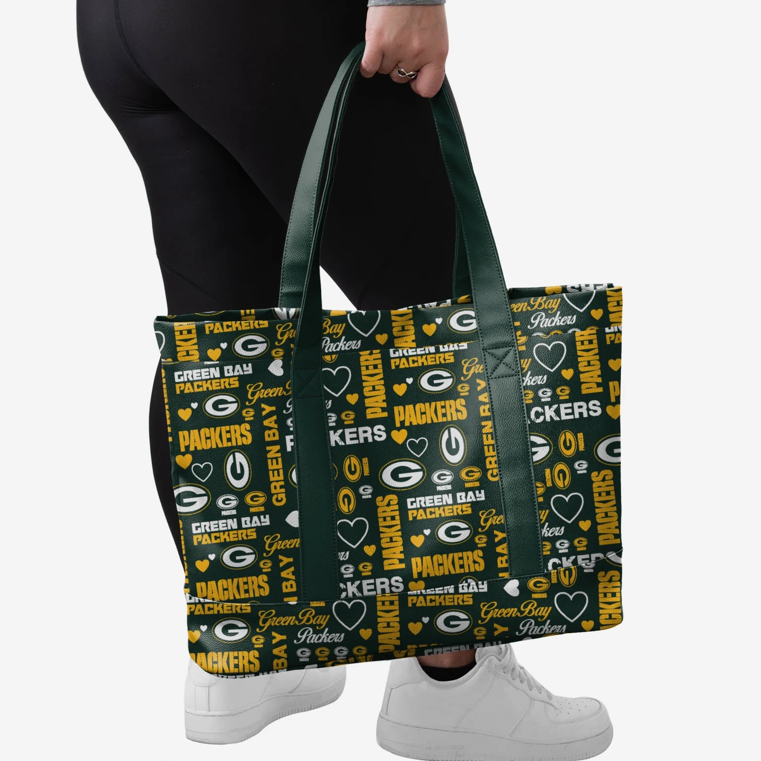 FOCO Green Bay Packers Logo Love Tote Bag 4 FOCO Green Bay Packers Logo Love Tote Bag - Image 2