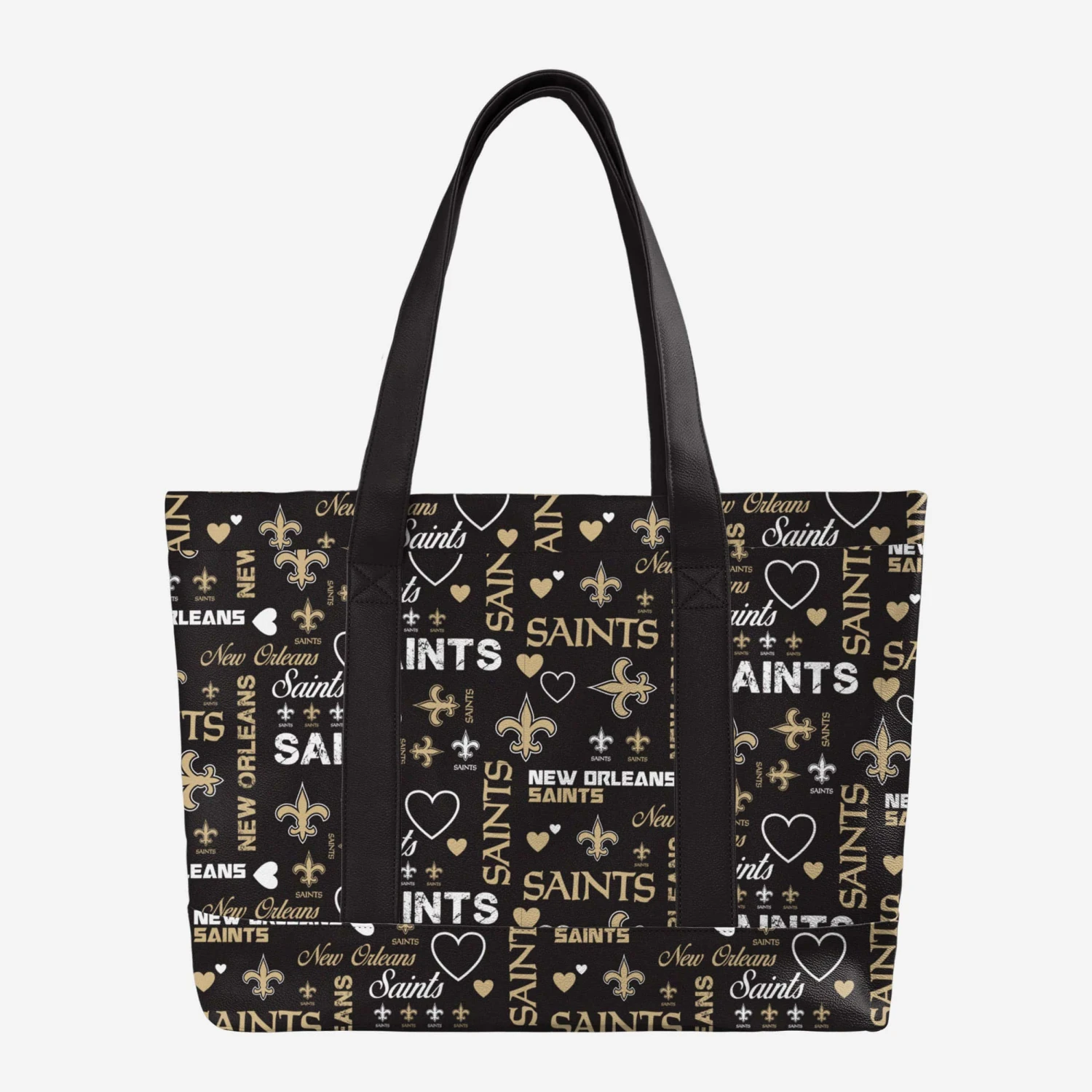 FOCO New Orleans Saints Logo Love Tote Bag 3 FOCO New Orleans Saints Logo Love Tote Bag