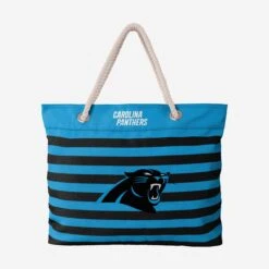 FOCO Carolina Panthers Nautical Stripe Tote Bag