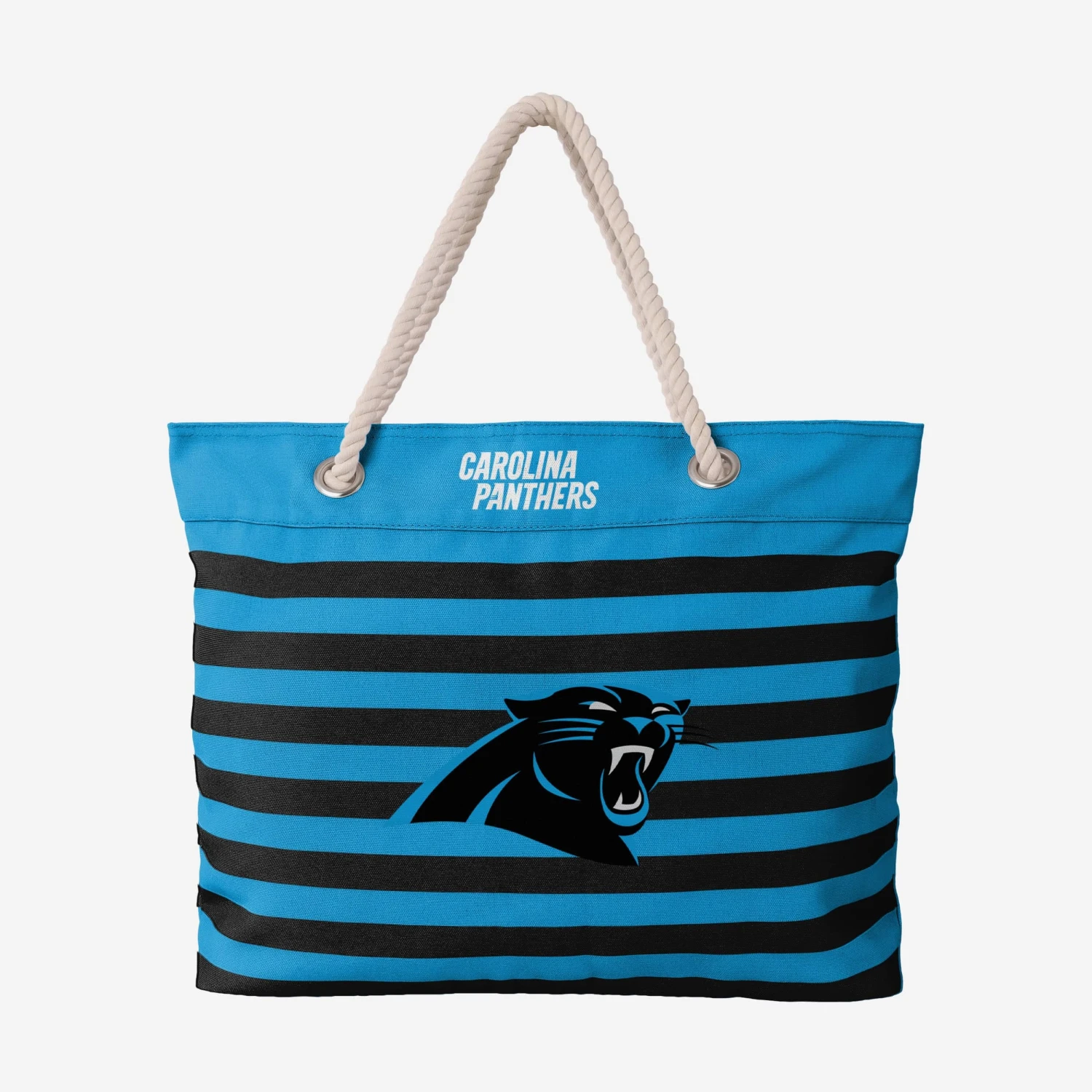 FOCO Carolina Panthers Nautical Stripe Tote Bag 3 FOCO Carolina Panthers Nautical Stripe Tote Bag