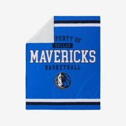 FOCO Dallas Mavericks Team Property Sherpa Plush Throw Blanket