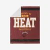 FOCO Miami Heat Team Property Sherpa Plush Throw Blanket -FOCO Store BKTNBPLSHTPMH p