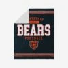FOCO Chicago Bears Team Property Sherpa Plush Throw Blanket -FOCO Store BKTNFPLSHTPCB p