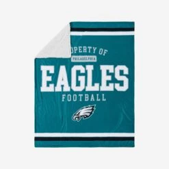 FOCO Philadelphia Eagles Team Property Sherpa Plush Throw Blanket
