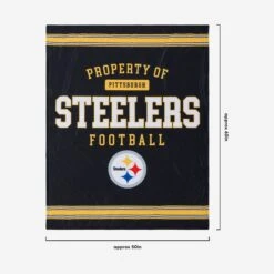 FOCO Pittsburgh Steelers Team Property Sherpa Plush Throw Blanket 9 FOCO Pittsburgh Steelers Team Property Sherpa Plush Throw Blanket -FOCO Store BKTNFPLSHTPPS g3