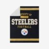 FOCO Pittsburgh Steelers Team Property Sherpa Plush Throw Blanket -FOCO Store BKTNFPLSHTPPS p