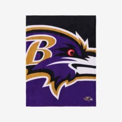 FOCO Baltimore Ravens Supreme Slumber Plush Throw Blanket