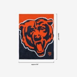 FOCO Chicago Bears Supreme Slumber Plush Throw Blanket -FOCO Store BKTNFPLSUSCB g3