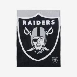 FOCO Las Vegas Raiders Supreme Slumber Plush Throw Blanket
