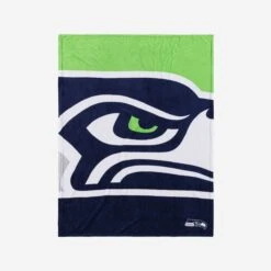 FOCO Seattle Seahawks Supreme Slumber Plush Throw Blanket