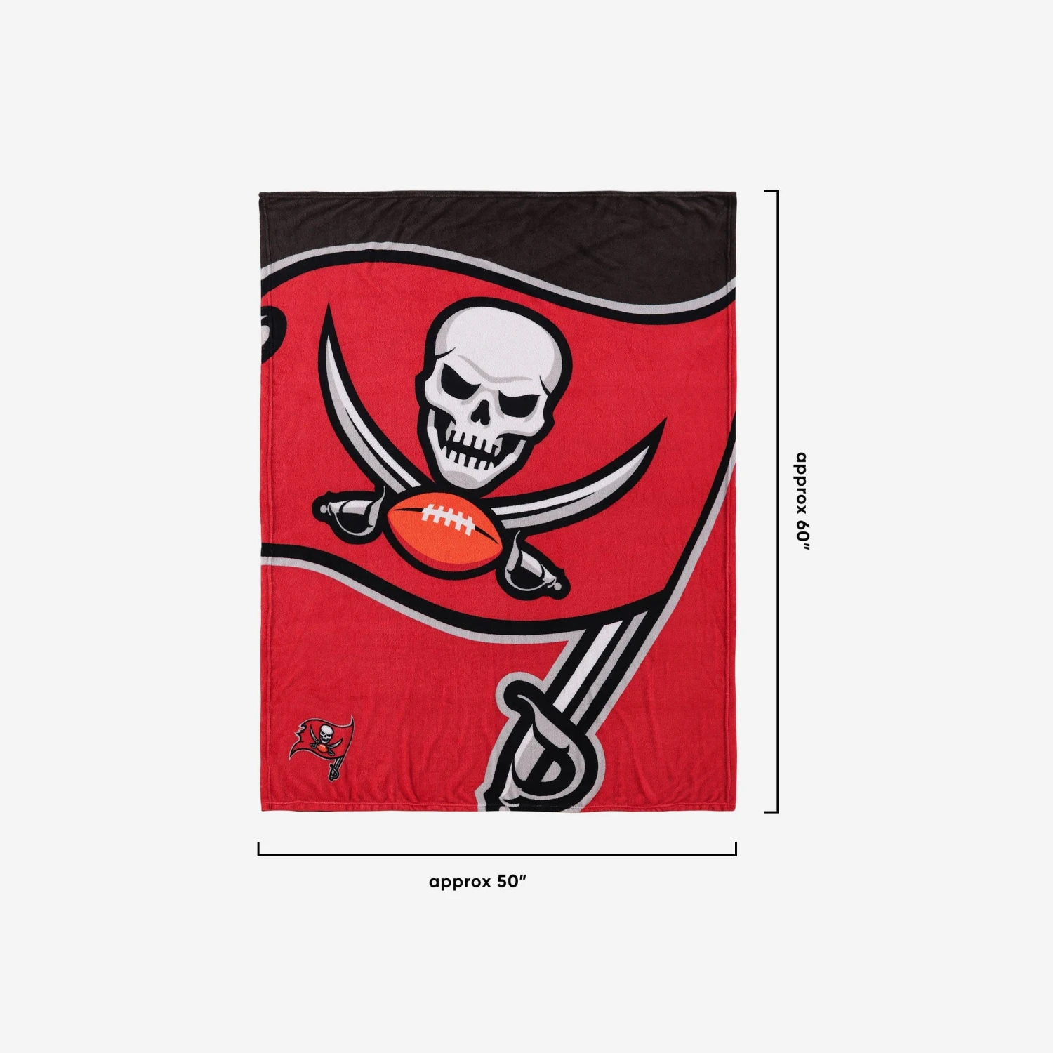 FOCO Tampa Bay Buccaneers Supreme Slumber Plush Throw Blanket 5 FOCO Tampa Bay Buccaneers Supreme Slumber Plush Throw Blanket - Image 3