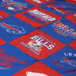 FOCO Buffalo Bills Team Pride Patches Quilt -FOCO Store BKTNFQTTPDBB g5