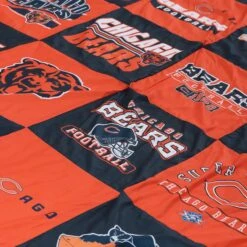 FOCO Chicago Bears Team Pride Patches Quilt -FOCO Store BKTNFQTTPDCB g5