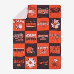 FOCO Cleveland Browns Team Pride Patches Quilt
