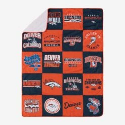 FOCO Denver Broncos Team Pride Patches Quilt