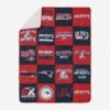 FOCO New England Patriots Team Pride Patches Quilt -FOCO Store BKTNFQTTPDNP p