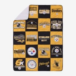 FOCO Pittsburgh Steelers Team Pride Patches Quilt