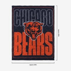 FOCO Chicago Bears Big Game Sherpa Lined Throw Blanket -FOCO Store BKTNFXLSHBGCB g3