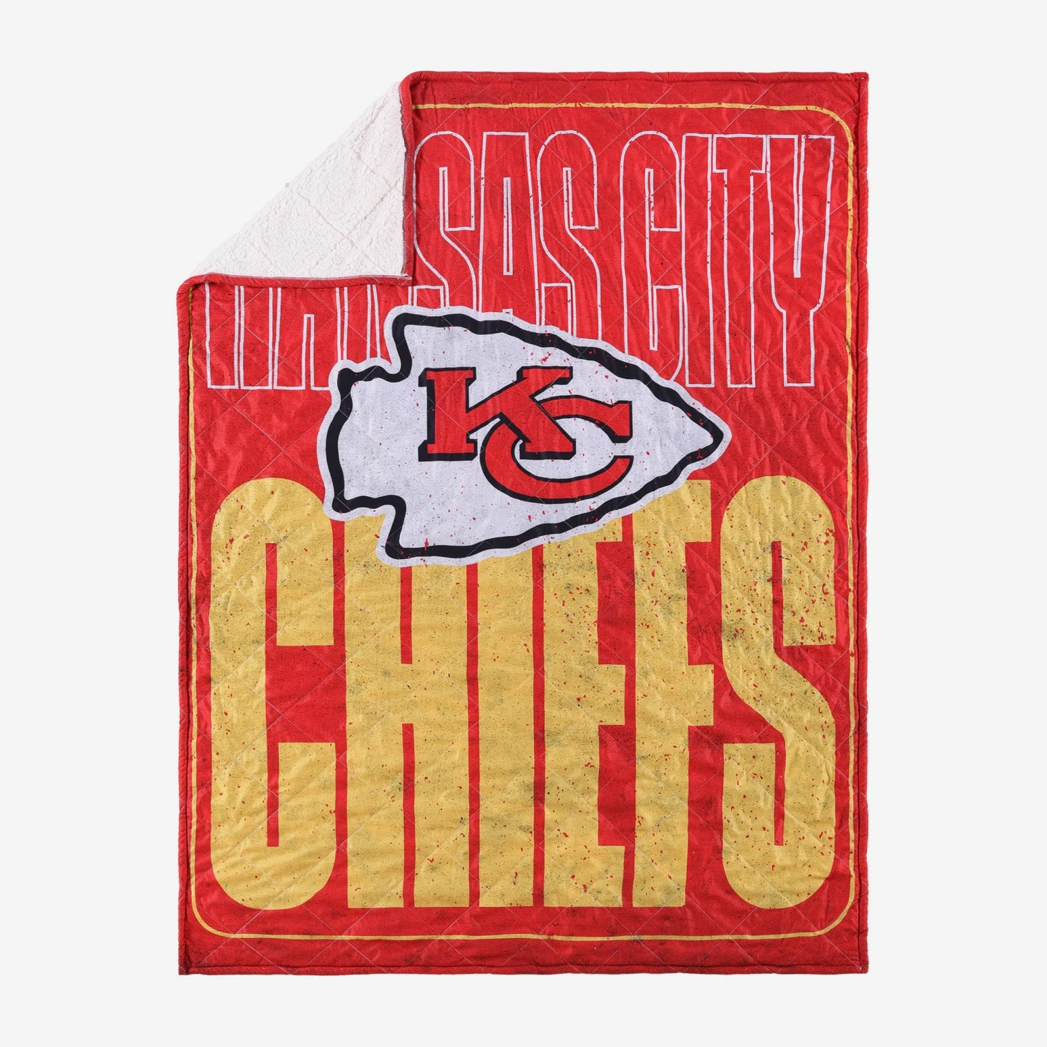 FOCO Kansas City Chiefs Big Game Sherpa Lined Throw Blanket 3 FOCO Kansas City Chiefs Big Game Sherpa Lined Throw Blanket