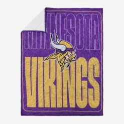 FOCO Minnesota Vikings Big Game Sherpa Lined Throw Blanket