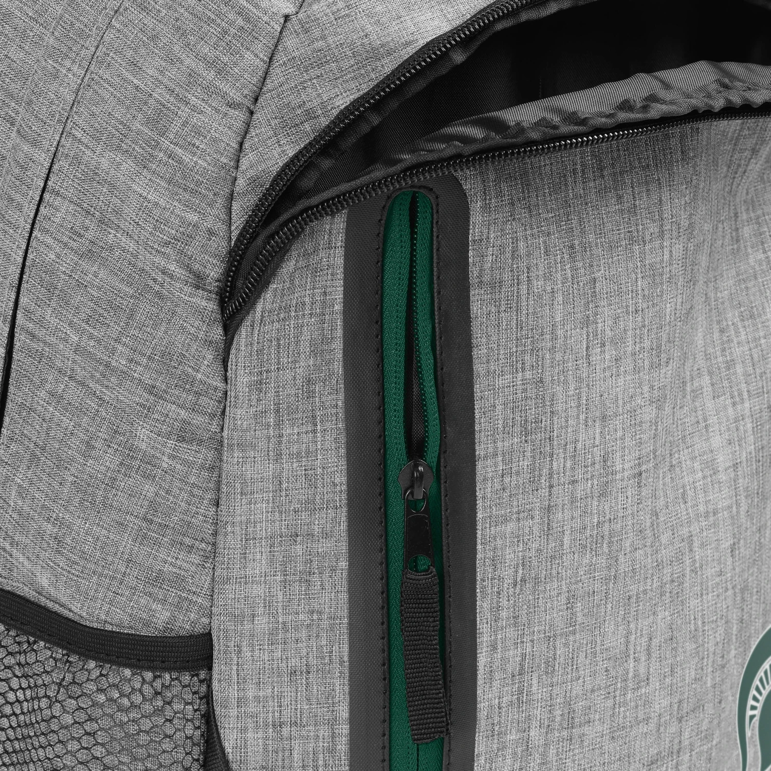 FOCO Michigan State Spartans Heather Grey Bold Color Backpack 8 FOCO Michigan State Spartans Heather Grey Bold Color Backpack - Image 6